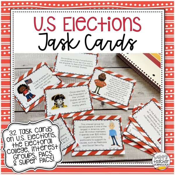 U.S. Elections Task Cards thumbnail displayed