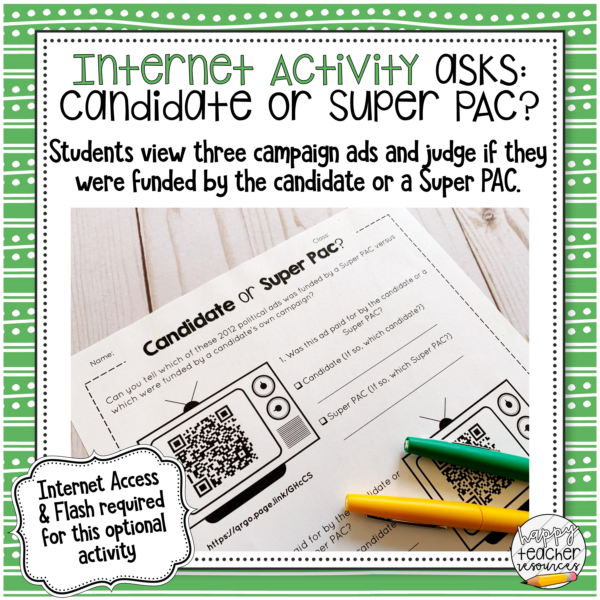 Pacs and Super Pacs thumbnail reads: "Internet Activity asks: Candidate or Super PAC?"