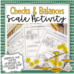 Checks and Balances Three Branches activity thumbnail.