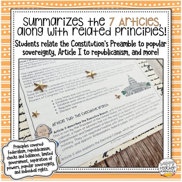 Understanding the Constitution thumbnail reads "summarizes the 7 Articles along with related principles!"