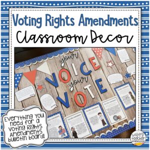 Voting Rights Civics Classroom Decor American History Bulletin Board thumbnail