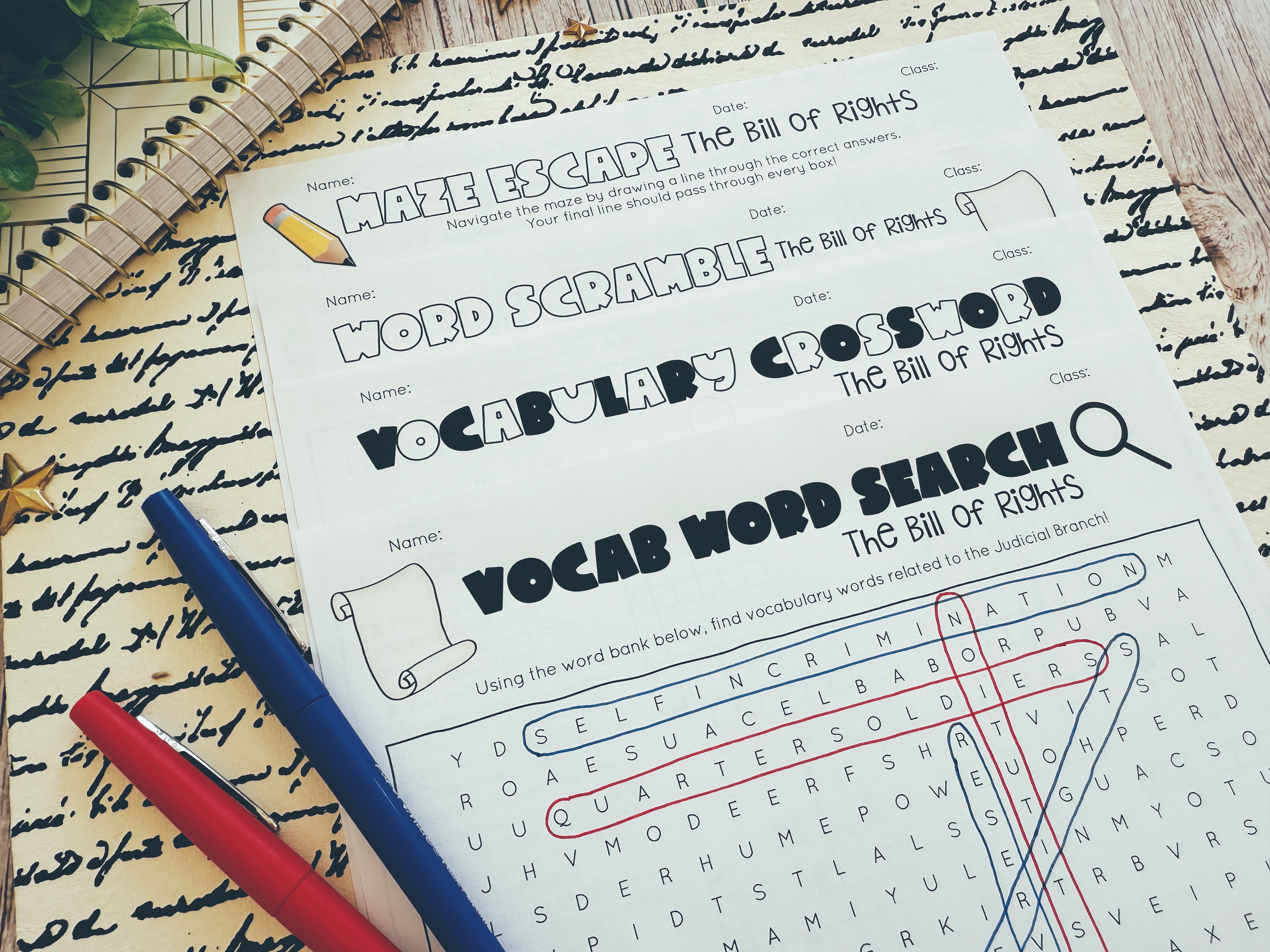 The Bill of Rights Review Games