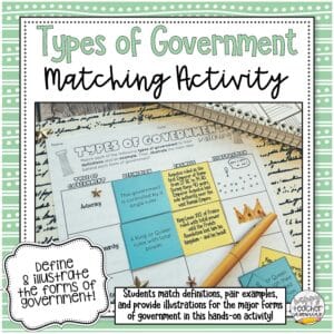 Types of Government Matching Activity for Civics and American Government thumbnail