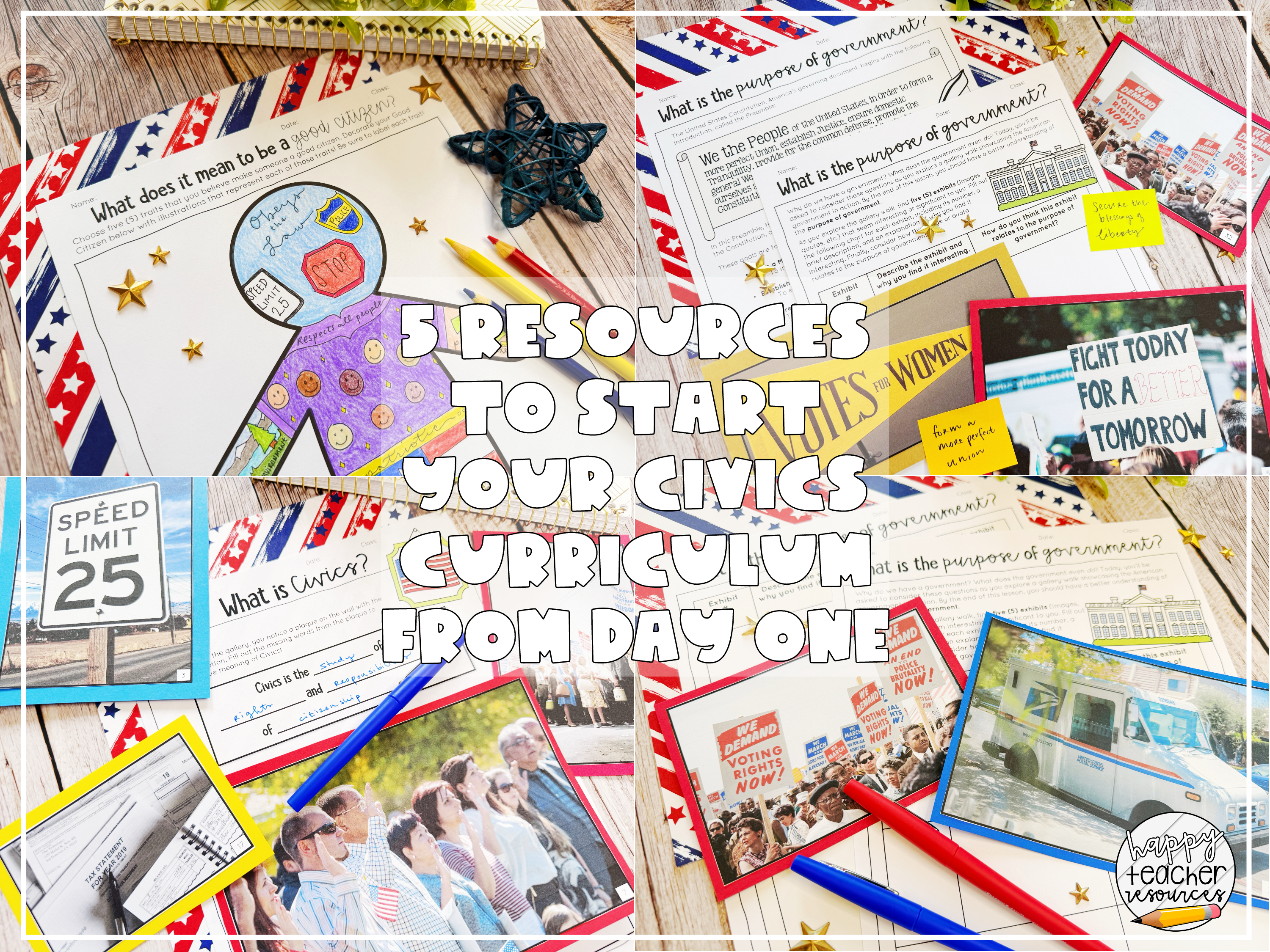 5 Back to School Resources to Start Your Civics Curriculum on Day One With Happy Teacher Resources